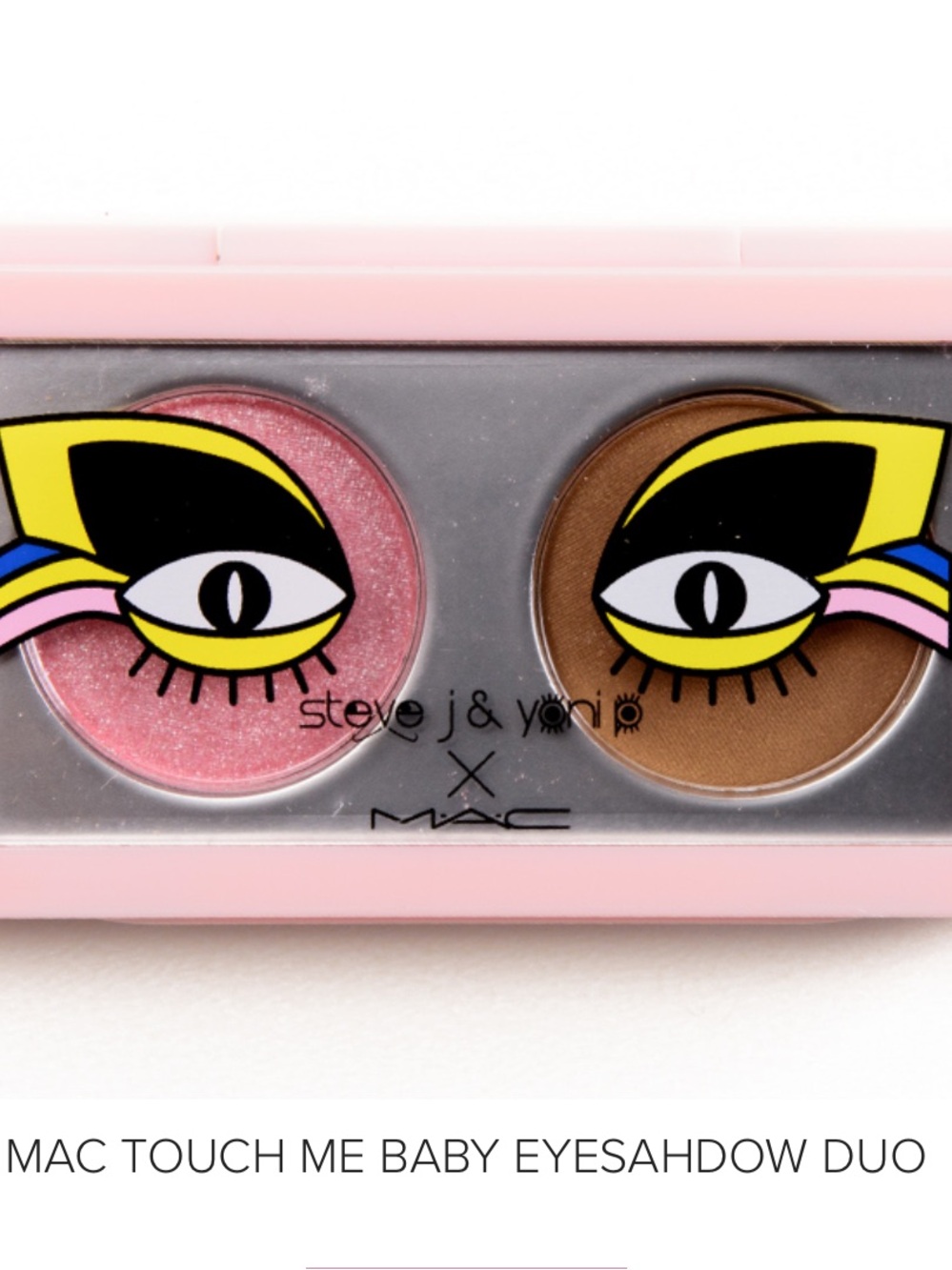 MAC x Steve J. & Yoni P. Touch Me Baby Eyeshadow Duo - light pink & brown